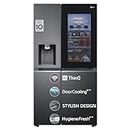 LG 635 L Frost-Free Inverter Wi-Fi InstaView Door In Door UVnano Side-By-Side Refrigerator Appliance with Water Dispenser (2023 Model, GL-X257AMCX, Matte Glass, Door Cooling+ with Hygiene Fresh)