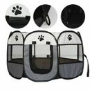 US Portable Foldable Pet Tent Cage Octagonal Fence Dog Cat Playpen Puppy Kennel 