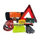 RAC Car & Vehicle Breakdown Kit - Premium Travel Safety Kit for Emergency Roadside Assistance with Jump Leads, Warning Triangle, First Aid Kit, Hi-Vis Vest, Gloves, Towrope, Window Hammer & Torch