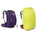 Osprey Europe Osprey EuropeOsprey Tempest 9 Women's Hiking Pack Violac Purple - WXS/S & Ultralight High Vis Raincover for 10-20L Packs (XS)