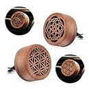 2 Pcs Car Essential Oil Diffuser,Car Aromatherapy Diffuser Vent Clip Mini Wood Car Diffusers for Essential Oils Portable Locket Car Aroma Diffuser With Lava Stone Car Air Freshener(2 Charming Pattern)