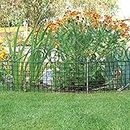 bellissa Rabattenzaun Ambiente Verzierung - 92860 - Dekorativer Zierzaun für Abgrenzungen im Garten - 76 x 44 cm - grün