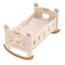 ROBUD Baby Crib Cradle w/ Bedding Doll Furniture & Accessories Wood/Solid wood in Brown | 12.6 H x 13.4 W x 21.1 D in | Wayfair WRP05