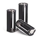 CLEZGO 3Pcs AAA Battery Holder Adapter Black Cylindrical Battery Storage Case Holder for 3 x 1.5V AAA Batteries Flashlight Torch