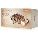 AIEVE Puzzle Box, Wooden Puzzle Box Magic Box for Adults /Kids, Brain Teasers Box Money Box for Gifts Vouchers & Jewelry & Coins Storage , Mystery Box Birthday