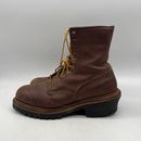 Red Wing Shoes 4418 Mens Brown Round Toe Lace Up Leather Logger Boots Size 9.5