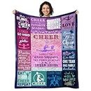 Cheer Blanket for Girls Women Cheerleading Blanket Gift 50 x 60 Inch Cheerleading Gift Decor