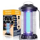 Florarich Bug Zapper Electric Mosquito Zapper with Metal Housing for Outdoor Indoor, 4200V High Powered 18W Waterproof Mosquito Killer Lamp for Home Backyard Patio (Black-6)
