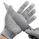 NoCry Cut Resistant Gloves with Grip Dots - High Performance Level 5 Protection, Food Grade. Size Medium, Free Ebook Included! by NoCry