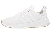 Adidas Men's Racer TR21 Running Shoe, White/White/Grey (Gum Sole), 11