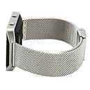 Wowobjects® Wristband Strap for Fit Fitbit Blaze Activity Tracker Watch | Color-Silver C2I6 | Pack of 1