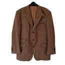 Brooks Brothers Sports Jacket 44L Brown Tweed Wool Cashmere