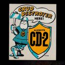 CD-2 Alemite - Crud Destroyer - Original Vintage Años 60 Años 70 Calcomanía/Pegatina de Carreras