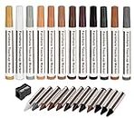 25 Pieces Furniture Repair Kit Wood Markers,Markers and Wax Sticks Used for Stains,Scratches,Wood Floors,Tables,Desks,Carpenters,Bedposts,Retouching Paint and Coverings