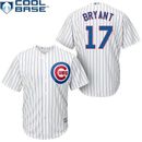 Maglia Baseball MLB Chicago Cubs Kris Bryant 17 Cool base Majestic Jersey bianca