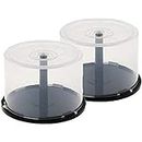 Professional Branded Empty CD DVD Box Blu-ray PVC Container Capacity of 50 Disks Pack of 2