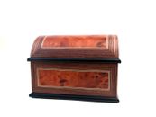 Joyero de madera vintage caja de música hecha en Italia - reproduce "Edelweiss" retro
