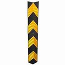 LADWA 800mm, 6 Pieces Parking Safety Pillar Guard, Rubber Corner L Shaped Guard with Yellow Reflective Tapes For High Visibility