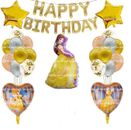 Disney Princess Belle Birthday Balloons Beauty And The Beast Party Decorations.