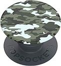 PopSockets: PopGrip Basic - Expanding Stand and Grip for Smartphones and Tablets [Top Not Swappable] - Dark Green Camo