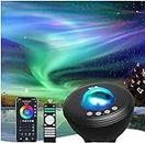 Aurora Projector Smart Galaxy Light Projector Star Projector Starry Light Projector Night Light with Bluetooth Music Speaker, White Noise, APP/Remote/Voice Control, DIY Light for Room Décor Party