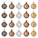 YionZian 15Pcs Mixed Picture Color Retro Pocket Watch Clock Pendant Accessoires Fashion Jewelry Making Crafting Charms for DIY Necklace Bracelet Jewelry Findings Making Accessory, Zinc, alloy