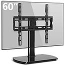 Rfiver Universal TV Stand, Tabletop TV Stand for 27-60 inch TVs with Height Adjustable, Swivel TV Stand with Mount for Bedroom, Living Room, Holds up to 88 lbs, Max VESA 400 x 400mm