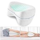 Lariox Memory Foam Sleeping Cotton Leg Pillow Cushion for Hip Knee Leg and Back Support Pain Relief Cushion Knee Pillow for Side Sleepers and Pregnant Women with Washable Cover