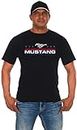 JH DESIGN GROUP Men's Ford Mustang Distressed Stars & Bars Crew Neck T-Shirt, Black, X-Large