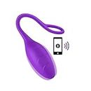 22CM Violet color 10 Modes Massaging Medical Silicone Wireless Remote Control bluetooth contorl Massage Training Equipment, Female Massage Toys Couple Bed Sports Toys Ladies Pelvic Tightening Massage Toys