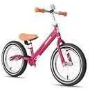 JOYSTAR 16 Inch Balance Bike for Big Kids Aged 3-9 Years Old Boys Girls 16 in Large Balance Bikes No Pedal Sport Training Bicycle Push Bicycle Classic Red