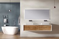 Badmöbel Unterschrank Badezimmermöbel Fiona Multy 1800 Weiß für Aufsatzbecken 