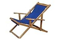 Royal Bharat RELEX Chair Solid Wood Outdoor Chair Natural Wood Finish, Pre-Assembled for Indoor & Outdoor Furniture, Patio Garden, Balcony, Hall & Living Room