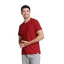 Russell Athletic Men's Essential Short Sleeve Tee T Shirt, Cardinal, Medium UK
