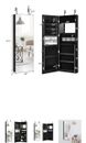 Costway Wall&Door Mounted Jewelry Cabinet Storage Organizer Mirror Black