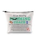 Swim Coach Makeup Bag Swimming Coach Gift to an Amazing Swimming Coach Zipper Bag Thank You Coaches Gifts (Swim Coach Makeup Bag)