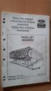 New Holland Ford combine header Face Lift Header : parts catalogue 1993