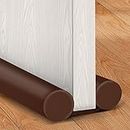 MAXTID Door Draft Stopper Brown Adjustable 32 to 38 inch Double Sided Draft Blocker for Cat Door Air Stopper Door Sweep