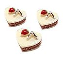 discountstore145 Doll House Accessory,Model Role Play Miniature Size Toy Exquisite Workmanship 3Pcs Simulation Chocolate Cakes Miniature Food Photo Props for Dolls House D
