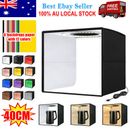 40CM Photography Light Box 144 LED Foldable Studio Tent Room Dimmable 6 Backdrop