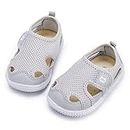 BMCiTYBM Baby Girls Boys Sandals Infant Toddler Summer Shoes Non-Slip 6-24 Months, 1-grey, 12-18 months Toddler
