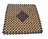 Q1 Beads SBeige Wooden Beads Acupressure Mat Car Beads Seat Cover for Driver/Heating pad/Gel pad Cover Cushion for CAR/Office Chair/Home Chair/Sofa/Jhula/Swing/Truck/Bus/Tempo(Small,Beige)