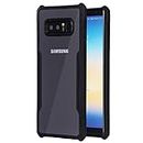 CASEKIT Transparent Crystal Clear Shockproof Cover for Samsung Galaxy Note 8 Protective Design Rugged Cell Phone Back Cases Cover for Samsung Galaxy Note 8 Matte Black