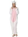 Joy Start Onesie Animal Pyjama unisexe pour adulte, carnaval, Halloween, cosplay, costume de nuit (Unicorn rose, taille S)