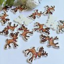 Christmas Deer Wood Buttons - Clothing Accessories Scrapbooking Buttons 40pcs