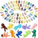 Selizo 100 Mini Plastic Babies: Assorted Colors, Tiny King Cake Figurines for Baby Shower Games & Ice Cube Fun