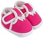 Neska Moda Baby Boys & Girls Butterfly Rani Booties for 0 to 12 Months Infants Pink
