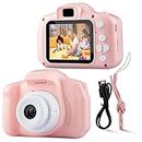 PLAYSKOUT Kids Camera for Girls Boys, 13MP 1080P HD Digital Video Camera and Photography for Age 3-10 Years Old Children, Christmas Birthday Festival Gift for Kids (Pink)