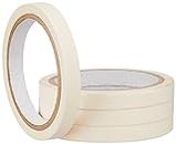 Amazon Brand - Solimo Masking Tape, 12mm (Width), 20 Meters (Length), Pack of 5