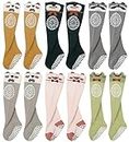 QandSweat Unisex-Baby Knee High Socks Seamless Toddler Boy Girls Cotton Uniform Stockings, Silicone-6pairs, 1-3 Years